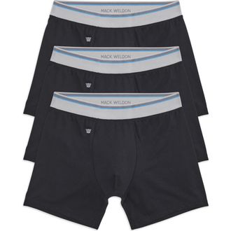 Mack Weldon 3-Pack Cloud FX Boxer Briefs in True Black at Nordstrom, Size X-Large