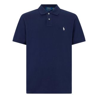 Polo Ralph Lauren Polo Shirts, male, Blue, Size: 2XL Pique Cotton Polo