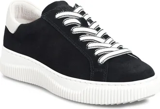 S&ouml;fft Frazier II Platform Sneaker in Black/Off White at Nordstrom, Size 6.5