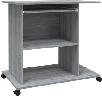vidaXL Vidaxl - Computer Desk Grey Sonoma 80x50x75 cm Engineered Wood
