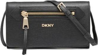 DKNY Dkny, Accessoires, Dames, Zwart, ONE Size, Leer, Maka schoudertas met afneembare schouderriem