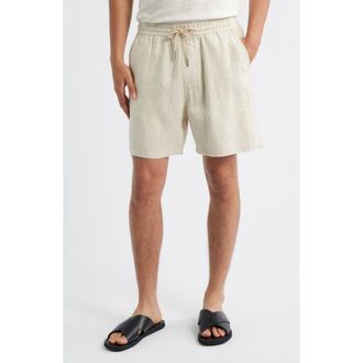Nn.07 1454 Gregor Linen Drawstring Shorts in Oat at Nordstrom Rack, Size X-Large