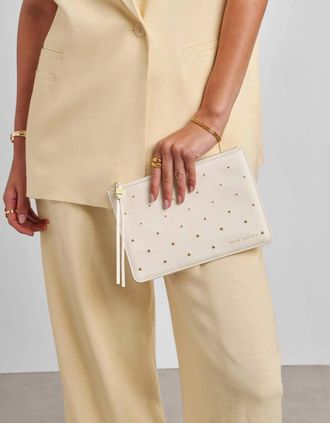 Katie Loxton Womens Tassel charm pouch - White