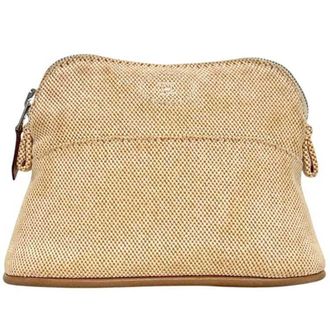 Herm&egrave;s Beige Toile H Pouch (Pre-Owned)