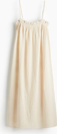 H&M Trägerkleid aus Musselin - Beige