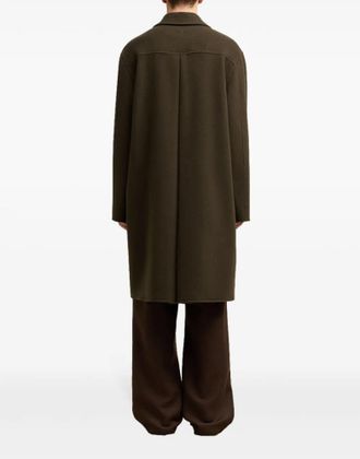 Ami Mens De Coeur Single-Breasted Car Coat Brown Clothing > & Jackets