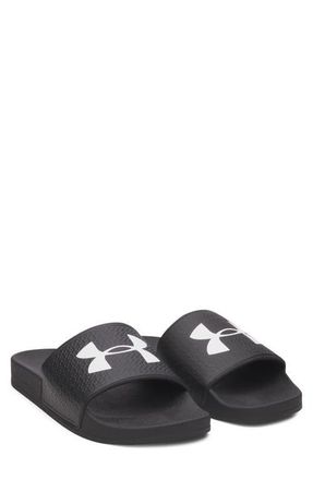 Under Armour UA ARMR Slide Sandal in Black /Black /White at Nordstrom, Size 10