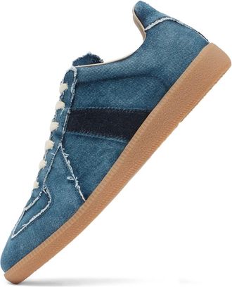 Maison Margiela Ripped Replica lace-up sneakers - Blue