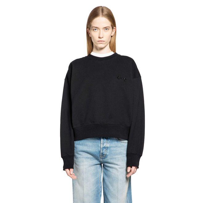 Cotton jersey sweatshirt with embroidery