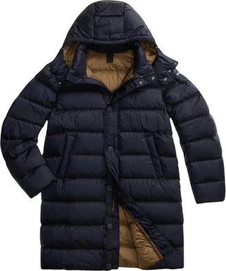 Blauer Piumino Lungo Carver - - Coats - Uomo - Blu - L