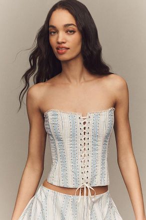 LoveShackFancy Bensen Bustier Top