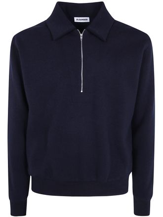 Jil Sander Sweatshirt Crew Neck Long Sleeves Embroidered