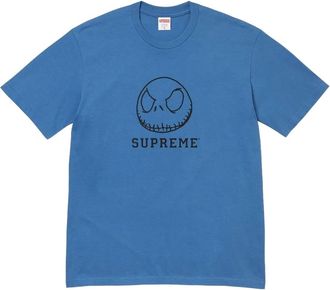 SUPREME x The Nightmare Before Christmas Skeleton graphic T-shirt - Blauw