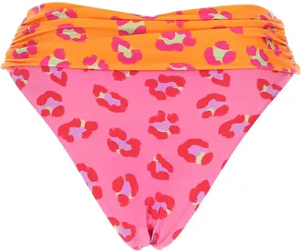 Farm Womens Printed Stretch Polyester Bikini Bottom Maxileopardpatchorange Costumi Da Bagno Swimwear