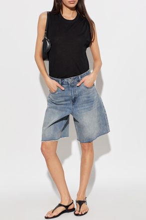 Ami Top With Embroidered Logo, Womens, Black