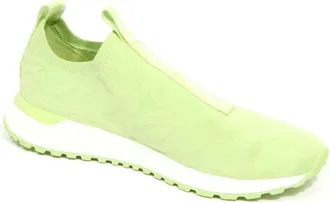 Michael Kors Bodie Logo Embossed Stretch Knit Slip-On Trainer - Dames - Sneakers - Groen - 40 EU - Schoenen