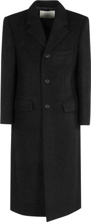 Dunst 2-Way Boucle Wool Coat With Lapel Neckline And Flap Pockets