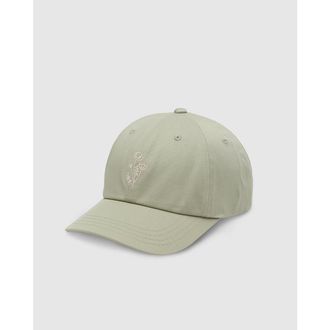 tentree Flower Embroidery Peak Hat in Light Moss/white Oak at Nordstrom