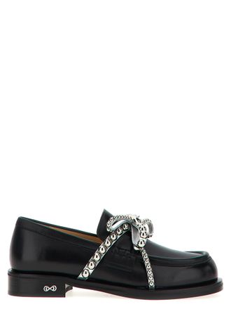 Mach & Mach Womens Crystal Studs Loafers