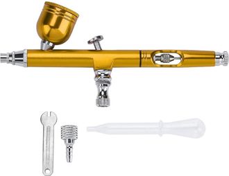 OEM Aer&oacute;grafo De Doble Acci&oacute;n, Aer&oacute;grafo Por Gravedad De 0,3 Mm, Pistola Pulverizadora Para Arte, Tatuajes, U&ntilde;as Y Decoraci&oacute;n De Pasteles (dorado)