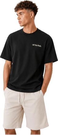 Off the Pitch Record Oversized T-shirt - Heren - Shirts - Zwart - S - Katoen - Tops