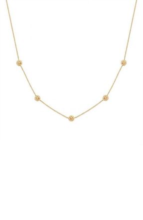 Made by Mary Cubic Zirconia Birthstone Flower Station Necklace in Gold October at Nordstrom