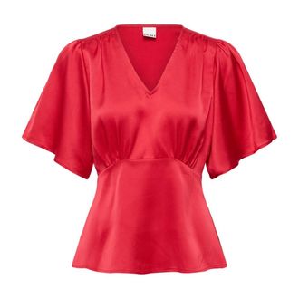 Ichi Ichi - Blouses & Hemden - Dames - Blouses & Shirts - Rood - Maat: L Leer