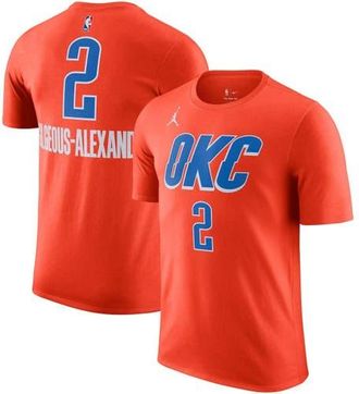 Jordan Brand Mens Jordan Brand Shai Gilgeous-Alexander Orange Oklahoma City Thunder 2022/23 Statement Edition Name & Number T-Shirt at Nordstrom, Size X-Large