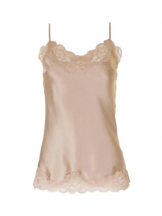 Gold Hawk Womens Floral Lace Cami In Champagne Nude