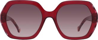 Carolina Herrera Burgundy Gradient Geometric Ladies Sunglasses HER 0181/S 082U/HA 55