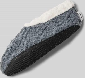 s.Oliver Red Label Hausschuhe mit wärmenden Teddyfell-Futter in Anthrazit, Größe 37/38