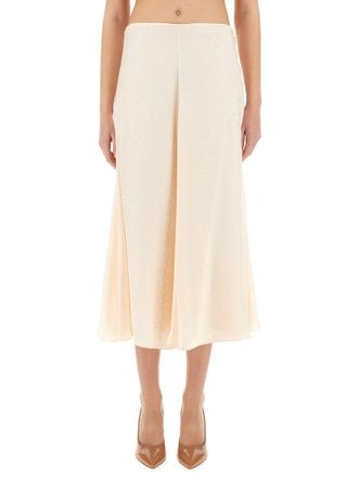 Fendi Ff Silk Skirt