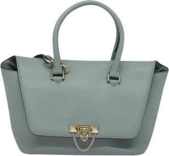 Valentino Pre-owned Handbags, female, Blue, Size: ONE SIZE Pre-owned Demilune Flap Satchel