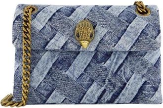 Kurt Geiger Tassen, Dames, Blauw, ONE Size, Denim, Mini Kensington Soft Bag