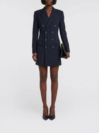 Ralph Lauren Pinstriped Wool Blazer Dress