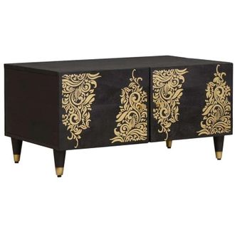 vidaXL Coffee Table Black 80 x 50 x 40 cm Solid Mango Wood vidaXL
