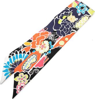 Herm&egrave;s Pre-owned Hermes Bingata Silk Twilly Scarf Ladies SRKGZISGGMEWIG0Q