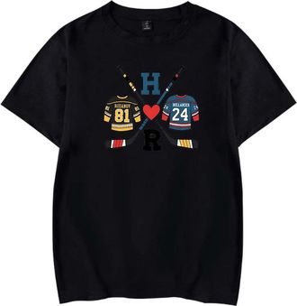 Generic Heated Rivalry Hollander Rozanov T-Shirt Unisex Casual Crewneck Short Sleeve Tee (3XL,Black)