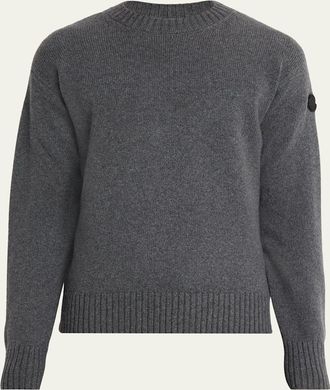 Moncler Mens Wool and Cashmere Crewneck Sweater