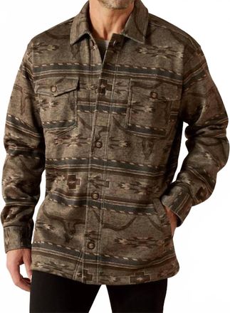 Ariat Caldwell Printed Shirt Jacket In Beige