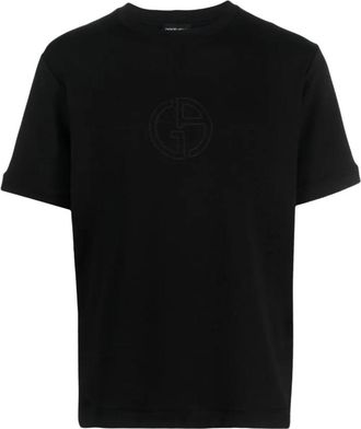 Giorgio Armani T-Shirts - Heren - T-shirts - Zwart - 3XL - Kasjmier - Tops