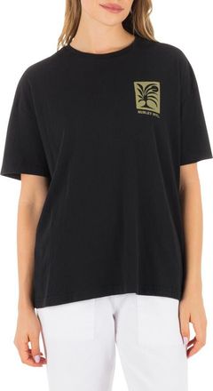 Hurley Duality Oversize Cotton Graphic Boyfriend T-Shirt in Black at Nordstrom, Size X-Small