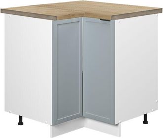 Vicco Armario De Esquina Fame-line, Azul Claro-gris, 80.5 Cm, Et Roble