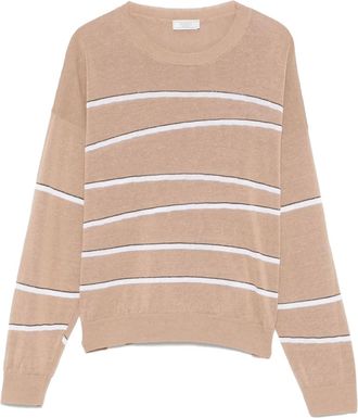 PESERICO Maglione a righe - Marrone