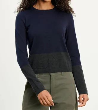 Velvet Roxy Lux Crewneck Sweater In Navy
