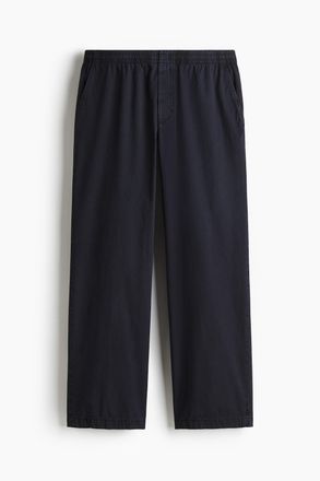 H&M Baumwollhose in Relaxed Fit - Dunkelblau