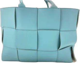 Bottega Veneta Blue Intrecciato Tote Bag (Pre-Owned)
