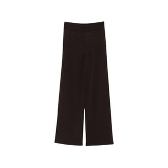 Max Mara Pantalones anchos Gabarra - Trousers - Mujer - Marr&oacute;n - M