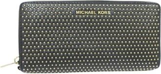 Michael Kors Pre-owned Wallets, female, Black, Size: ONE SIZE Pre-owned Stud Long Wallet
