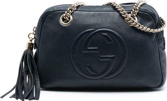 Gucci Pre-owned Womens Leather Soho Chain Zip Shoulder Bag - Black - One Size